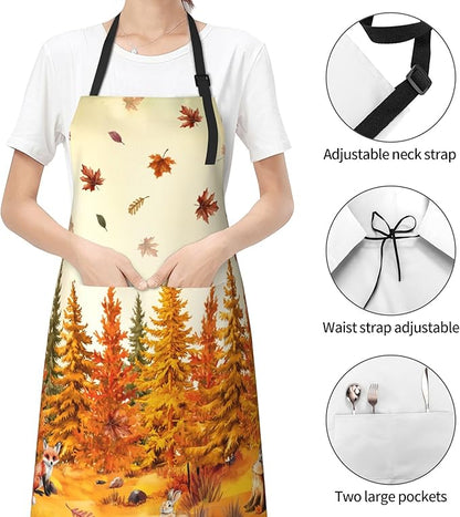 Funny Apron Polyester Grooming Aprons with Pocket for Cooking Kitchen Grilling Adults