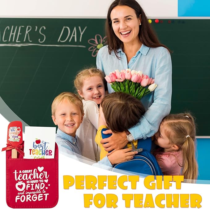 R HORSE Teacher Appreciation Gifts - 3 Pack Red Funny Pot Holder Set, Heat Resistant Oven Mitt with Silicone Spatula & Greeting Card, Unique Gift for Teacher Appreciation Week Thank You Present