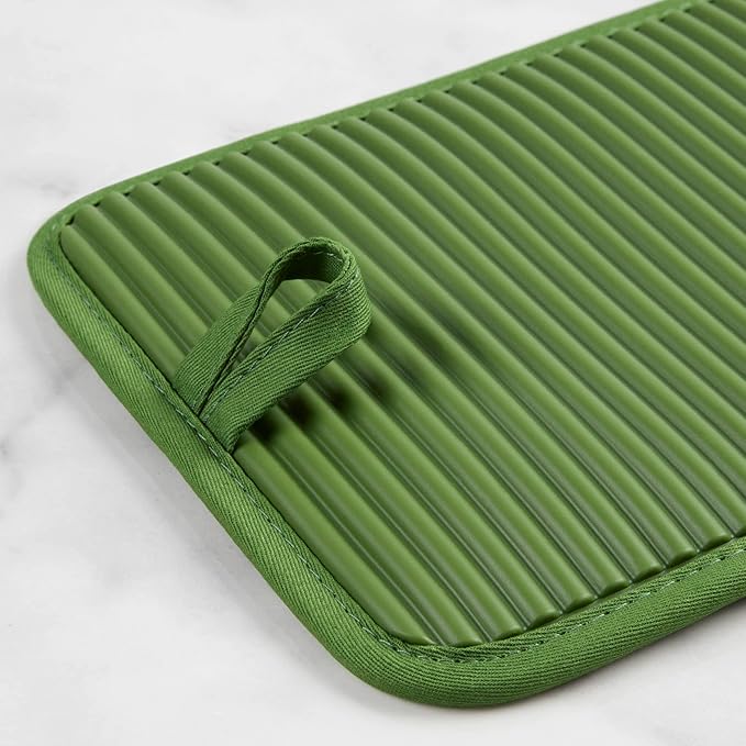 KitchenAid Ribbed Soft Silicone Pot Holder 2-Pack Set, Matcha, 7"x9" - Image 5