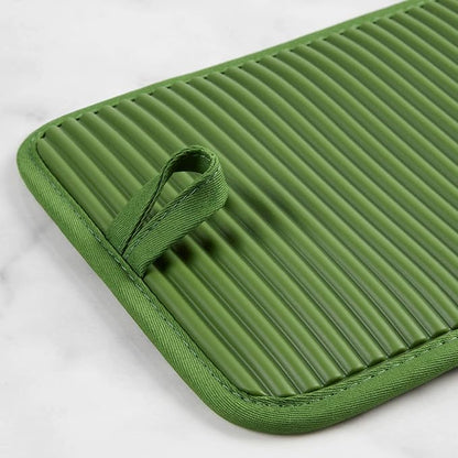 KitchenAid Ribbed Soft Silicone Pot Holder 2-Pack Set, Matcha, 7"x9" - Image 5