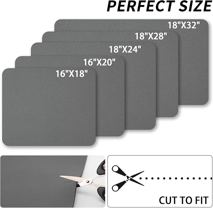HotLive Dish Drying Mat for Kitchen Counter, Heat Resistant Drainer Mats with Non-slip Rubber Backed, Hide Stain Kitchen Super Absorbent Draining Mat, Easy to Clean Dish Rack Pad, Dark Grey 18"x28" - Image 6