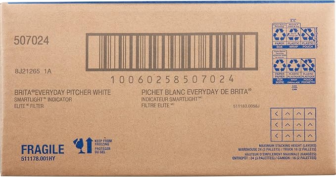 Brita Water Pitcher, Everyday Elite Filter, Removes 99% of Lead, Includes 1 Filter, 10-Cup Capacity, White - Image 12