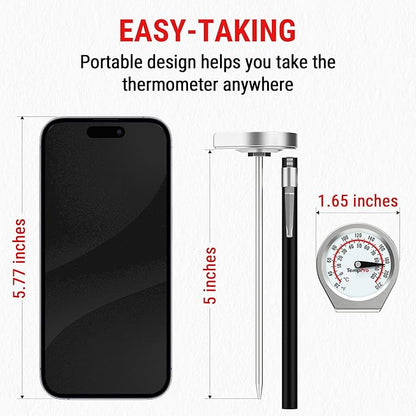 TempPro Dial Instant Read Meat Thermometer for Cooking, Grill Food Thermometer with Glass Lens, Portable Kitchen Thermometer for Liquid, Steak, Turkey Temp Checking (Previously ThermoPro) - Image 4