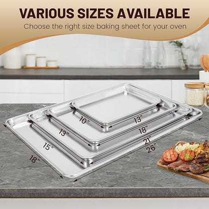 BIEAMA 12 Pack Half Size Baking Sheet Pan Aluminum Commercial Pan for Oven Freezer Bakery Hotel Restaurant 18" × 13" - Image 8