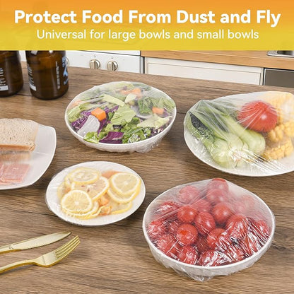 200pcs Bowl Covers Bread Proofing Reusable Large Shower Caps for Sourdough Bread Baking Rising Elastic Plastic Wrap for food Keep Food Fresh Outdoor Keeping Bags - Image 2