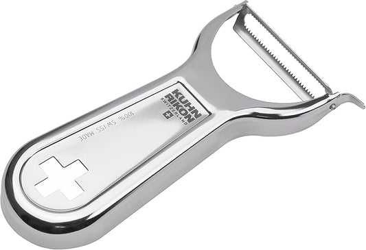 Kuhn Rikon "Swiss Metallic" Piranha Cross Peeler, Silver by KuhnRikon