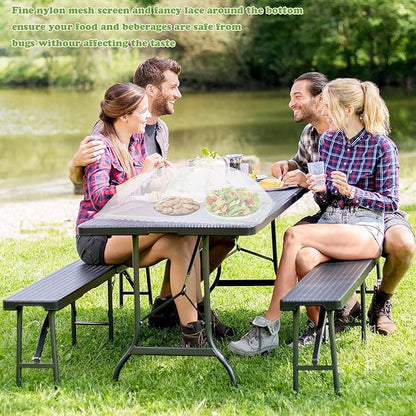 6 Pack Food Covers for Outside Mesh, Food Nets for Outdoors Large Food Covers, Food Tents Screen Outside,Reusable Pop-Up Umbrella Food Nets for Picnics, Parties, BBQs