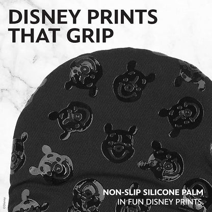 Disney Oven Mitts 2-Pack - 5.5” x 7.5” Heat-Resistant Mini Oven Mitts with Non-Slip Printed Silicone Disney Silhouettes - Pot Holders for Kitchen - Mickey & Minnie, Stitch, Winnie the Pooh