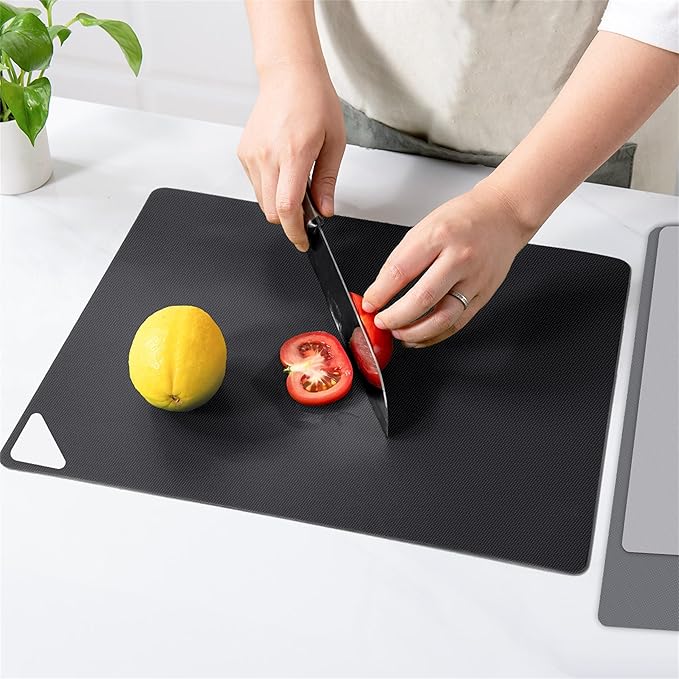 WK Flexible Plastic Cutting Boards for Kitchen, 6 Pieces Cutting Board Mats, Thin Cutting Board Sheets, Dishwasher Safe, BPA Free, Multi Sizes Set of 6 - Image 7