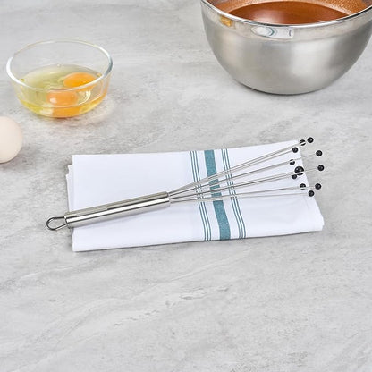 Restaurantware 10.5 in Stainless Steel Ball Whisk with Silicone Tips - 24 Pack - German Standard Sauce & Gravy Whisk, Non-Scratch, Dishwasher Safe - Non-Stick Silicone Ball Whisk for Baking - Image 3