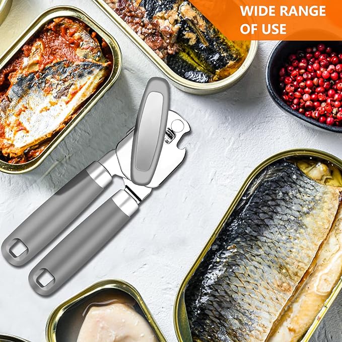 Can Opener,Professional 3-In-1 Multifunctional Manual Can Openers Bottle Opener,Kitchen Durable Stainless Steel Heavy Duty Can Opener Smooth Edge for Kitchen Seniors Friendly - Image 5