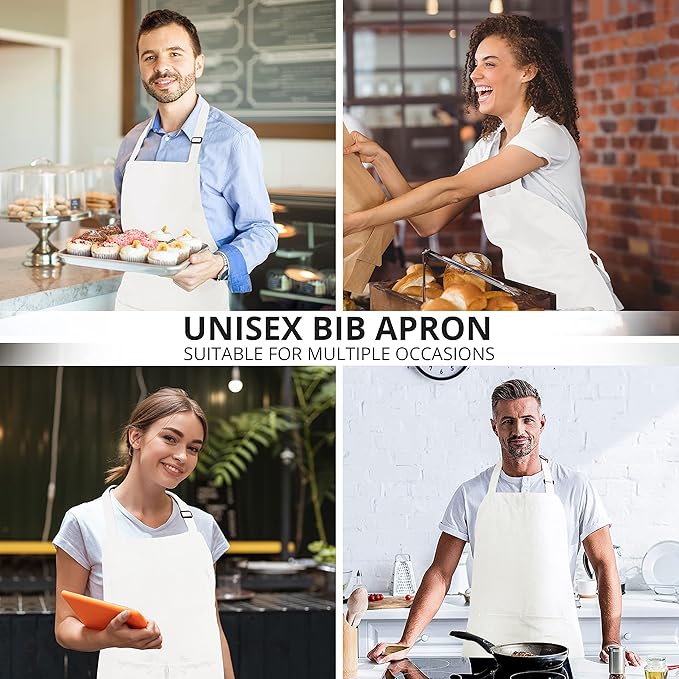 Utopia Kitchen 2 Pack Bib Apron, Adjustable with 2 Pockets, Water and Oil Resistant, Cooking Kitchen Chef Apron for Women Men - Image 5