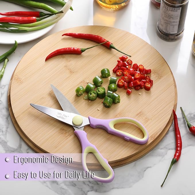 Mr. Pen- All Purpose Kitchen Shears with Protective Sheath, 2pcs, 8 Inch, Dishwasher Safe, Stainless Steel Food Scissors with Micro-Serrated Blades, Soft Grip, Durable Utility Kitchen Shears - Image 6
