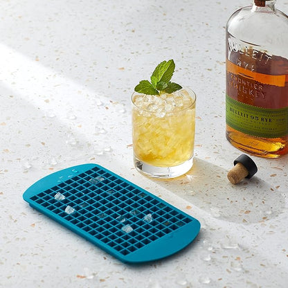 Houdini Crushed Ice Cubes Tray, Produces 160 Mini Cubes, Blue - Image 4