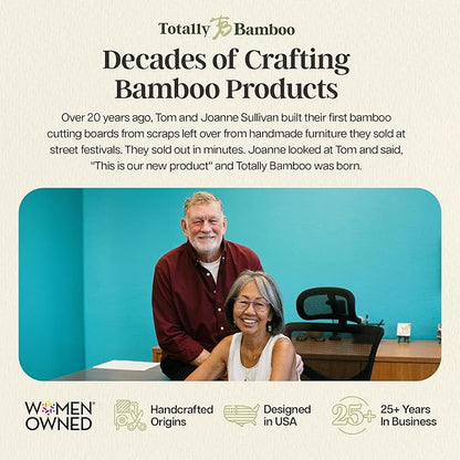 Totally Bamboo 3-Piece Cutting Board Set, Bamboo Wood Cutting Boards for Kitchen with Built-In Handles, Reversible Chopping Boards in Small, Medium, and Large Sizes - Image 6