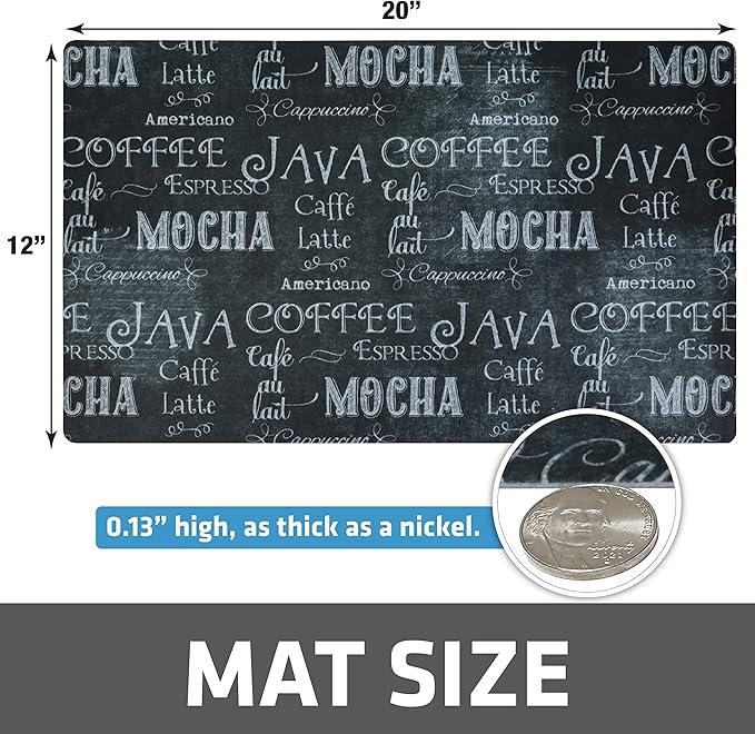 Drymate Coffee Maker Mat, (Coffee Station Bar Accessory) Protects Kitchen Countertops From Spills, Stains & Scratches, Absorbent, Waterproof, Washable (USA Made) (12” x 20”) (Java Chalkboard) - Image 7