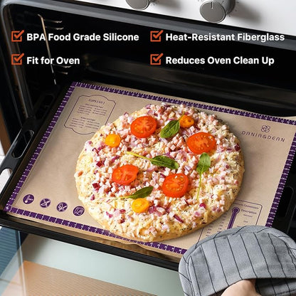 Baking Mat, 24" x36" Silicone Extra Large Non Stick Baking Sheet Mat with Measurement Non-slip Dough Rolling Mat,Reusable Food Grade Silicone Counter Mat for Making Cookies,Macarons,Bread and Pastry - Image 3