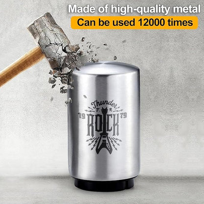 Automatic Beer Bottle Opener with Magnetic Cap Catcher, Stainless Steel One Handed Lid Opening Spring Loaded Push&Pop for Kitchen Home Bar Restaurant Household Utensils Beer Accessories Gift