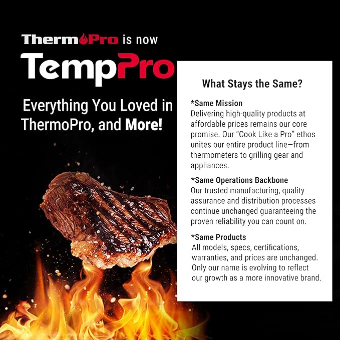 TempPro TP450 2 Laser Temperature Gun for Cooking, 16:1 D:S Ratio Infrared Thermometer Gun for Pizza Oven, Laser Thermometer Gun with Adjustable Emissivity Temp Gun -58 to 1022℉(Previously ThermoPro) - Image 8
