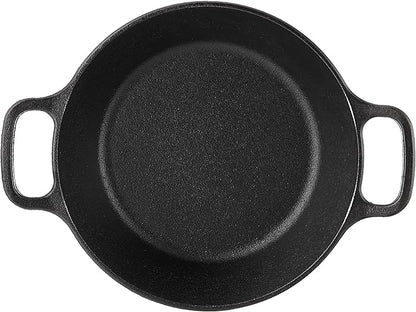 Lodge 8 Inch Pre-Seasoned Cast Iron Skillet - Dual Assist Handles - Use in the Oven, Stove, Grill, or Over a Campfire - Black (Pack of 3) - Image 3