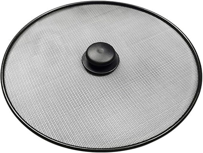Splatter Screen, Frying Pan Splatter Screen, Splash Guard Lid with Knob, Extra Fine Mesh Splash Guard Pot Lid,Iron Coating Grease Guard Frying Pan Cover for Cooking(size:29cm) by Unknown