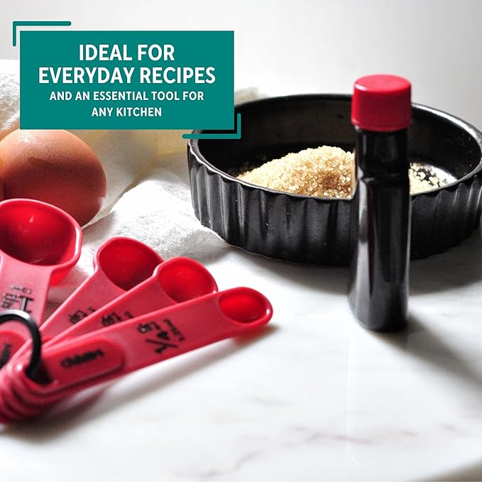 MIRRO 4pc Nested Measuring Spoons Set, Red - Image 6