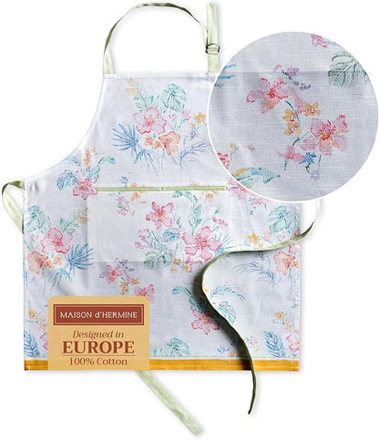 Maison d' Hermine 100% Cotton Apron for women with Pocket Kitchen Chef Apron for Men Cooking Mothers Day Gifts by MaisondHermine