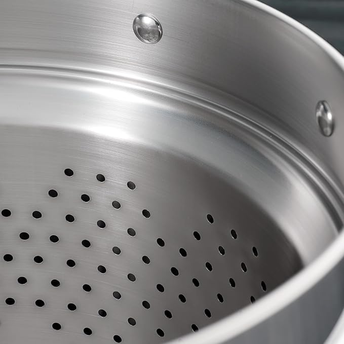 Tramontina Signature Stainless Steel Pasta Strainer Insert for Pot, Basket compatible with 8-Quart Stock Pot - Image 5