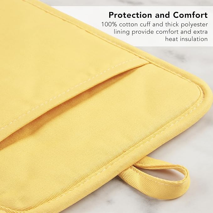 KITCHENAID Ribbed Soft Silicone Pot Holder 2-Pack Set, 2025 Color of the Year, Butter Yellow, 7"x9" - Image 6