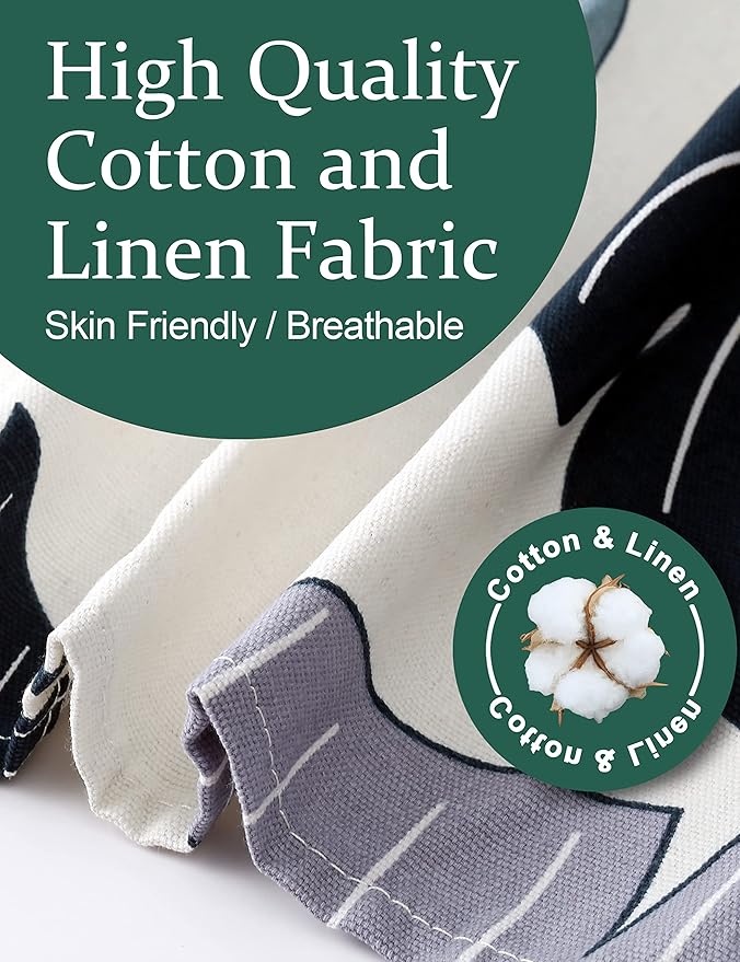 Cozy Adjustable Cross Back Aprons for Women with Pockets Cotton Linen Cooking Kitchen Baking