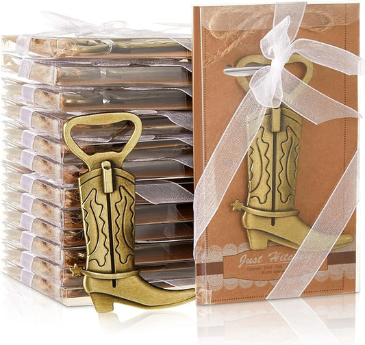 Hortsun 36 Sets Cowboy Boot Bottle Openers Baby Shower Bottle Opener Favors for Guest Party Bottles Opener Gifts Bulk for Baby Shower Wedding Birthday Party Favor Decoration Supplies(Bronze)
