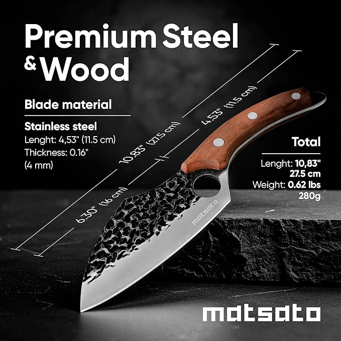 Matsato Knife Set 3-Piece Kitchen Knives, Cooking Chef Knife Set, Cleaver, Kitchen And Chef Cutting and Chopping Knives Sets Juego De Cuchillos Para Cocina - Image 5