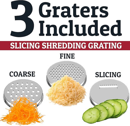 Priority Chef Stainless Steel Mixing Bowls with Lids Set, 3 Grater Attachments, Airtight Lids, Non-Slip Silicone Base Mixing Bowl Set, Large Prep Metal Mixing Bowls for Kitchen, Red
