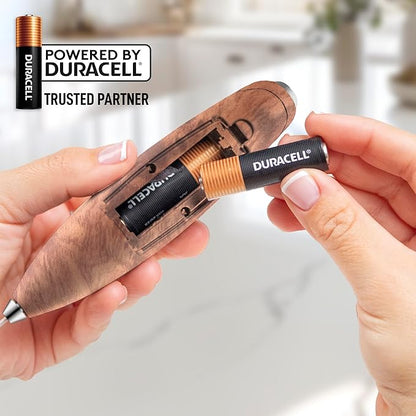 Zulay Kitchen Powerful Milk Frother Wand With 4 AA Duracell Batteries - Ultra Fast Handheld Drink Mixer - Electric Whisk Foam Maker for Coffee, Lattes, Cappuccino, Matcha & Creamer - Walnut - Image 6