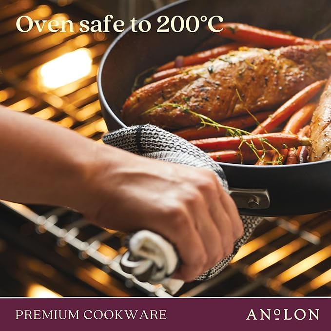 Anolon Advanced Home Hard-Anodized Nonstick Skillets (2 Piece Set- 10.25-Inch & 12.75-Inch, Onyx) - Image 7