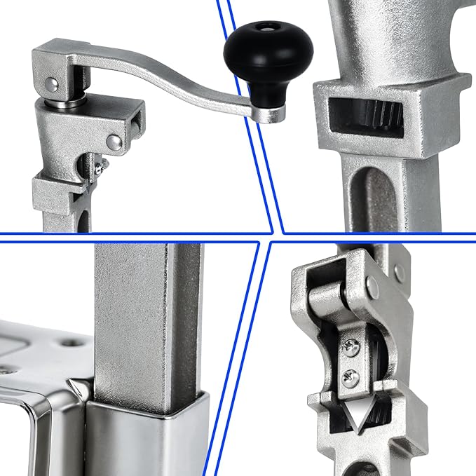 Commercial Can Opener Heavy Duty, 16" Stainless Steel Manual Table Can Opener for #10 Cans up to 10" Tall, Industrial Kitchen Tool with Cast Steel Base & Stainless Steel Blade