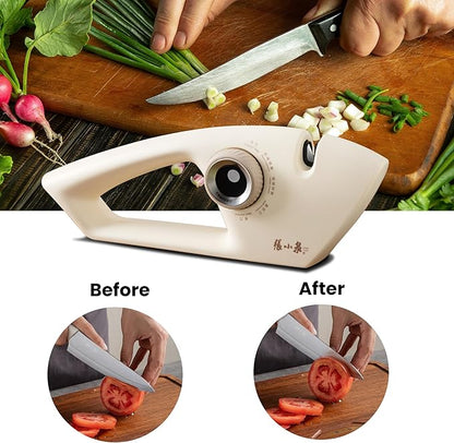 5 in 1 Knife Sharpener for Kitchen, 5-Stage with Tungsten Diamond Ceramic, for Straight & Serrated Knives and Scissors
