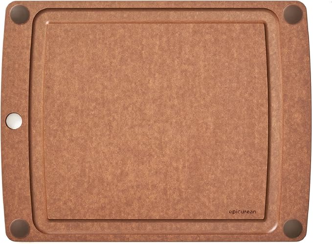 Epicurean All-In-One Cutting Board with Non-Slip Feet and Juice Groove - Non-toxic, Dishwasher Safe, Made in the USA, 14.5" x 11.25", Nutmeg by Epicurean