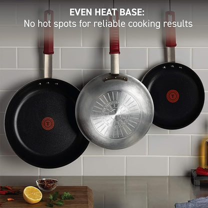 T-Fal Professional VX3 Brushed Nonstick Fry Pan with Stainless Steel Handle 10 Inch, Oven Broiler Safe 400F, Cookware, Pots and Pans, Frying Pan, Restaurant Grade, Certified by the NSF and CBA, Black - Image 7