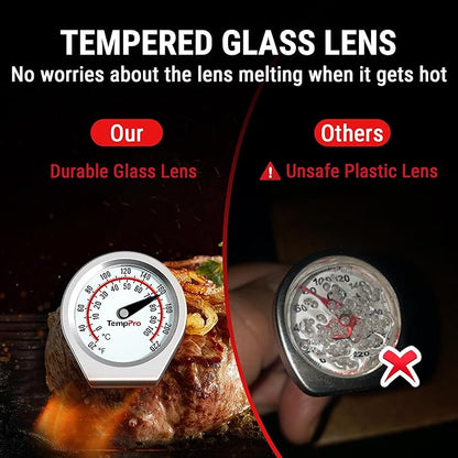 TempPro Dial Instant Read Meat Thermometer for Cooking, Grill Food Thermometer with Glass Lens, Portable Kitchen Thermometer for Liquid, Steak, Turkey Temp Checking (Previously ThermoPro) - Image 3