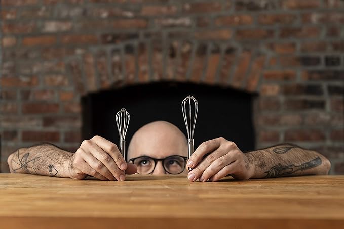 Babish 2-Piece Tiny Whisk Set – 5” & 7” Stainless Steel Mini Whisks for Mixing, Beating & Frothing – Durable Kitchen Utensils for Cooking & Baking - Image 4