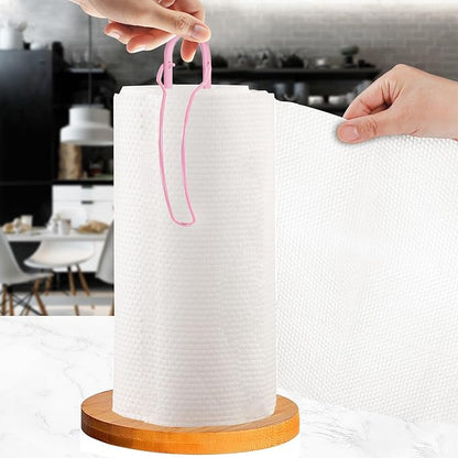 Wood Paper Towel Holder Countertop, TONLEA Kitchen Paper Towel Holder FreeStanding with Fixer for Kitchen and Bathroom Organization, Kitchen Roll Holder for Standard and Large Rolls - Image 7