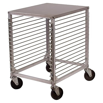 Winco 15-Tier Aluminum Sheet Pan Rack with Hard Top and Wire Slides by Winco