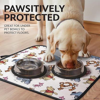 Disney Dish Drying Mats for Kitchen Counter (2 Pack) – 16" x 18" Absorbent Kitchen Drying Mats for Dishes – Mickey & Minnie, Winnie the Pooh, & Stitch Dish Mats - Image 5