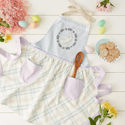 DII Women's Spring & Summer Apron Collection Adjustable, Two Large Pockets & Extra Long Ties, One Size Fits Most