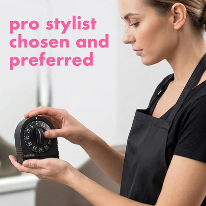 60 Minute Wind Up Timer (2 Pack) Visual Mechanical Timer, from 0 to 60 Minutes, for Kitchen, Hair Color Processing, Tanning Time, Kids' Home and Classroom Activities or Timeouts, Black - Image 8