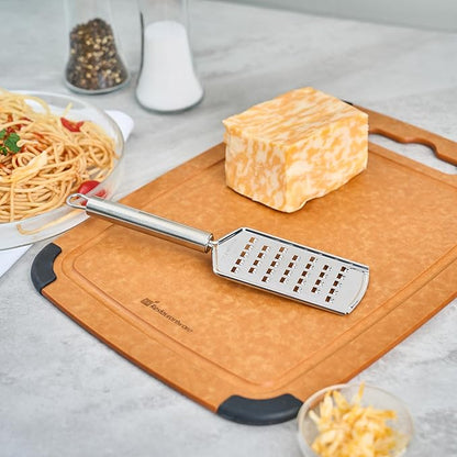 Restaurantware Stainless Steel Coarse Cheese Grater - German Standard Lemon Zester with Ergonomic Handle, Sharp Blades, Dishwasher Safe - Handheld Kitchen Grater for Parmesan, Garlic, Ginger - Image 8