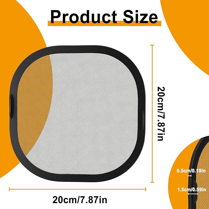 SelfTek Metal Mesh Splatter Shield Heat-Resistant Splash Guard for Ninja Crispi Pro Glass Air Fryer - Accessories for Ninja Crispi Pro AS101CY，Reusable Air Fryer Replacement Parts (Magnetic)