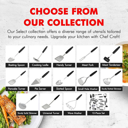 Chef Craft 13 Piece Select Stainless Steel Kitchen Tool Set - Image 7