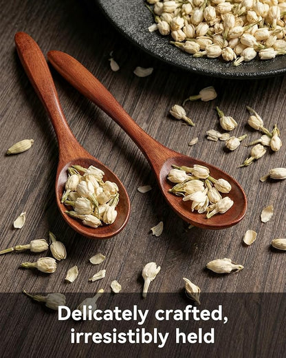 8Pcs Small Wooden Spoons for Eating, Wood Honey Spoon for Tea, Coffee&Soup, Little Tiny Wooden Serving Spoons Set for Cooking Mixing Stirring, 4 Sizes(9.3’’, 7.9’’, 7.1’’, 5.5’’) - Image 3